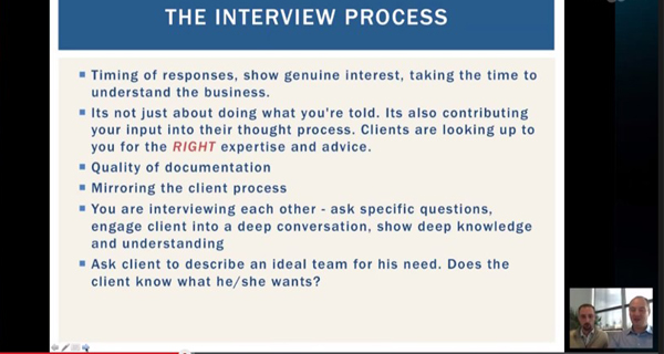 Слайд презентации The Interview process